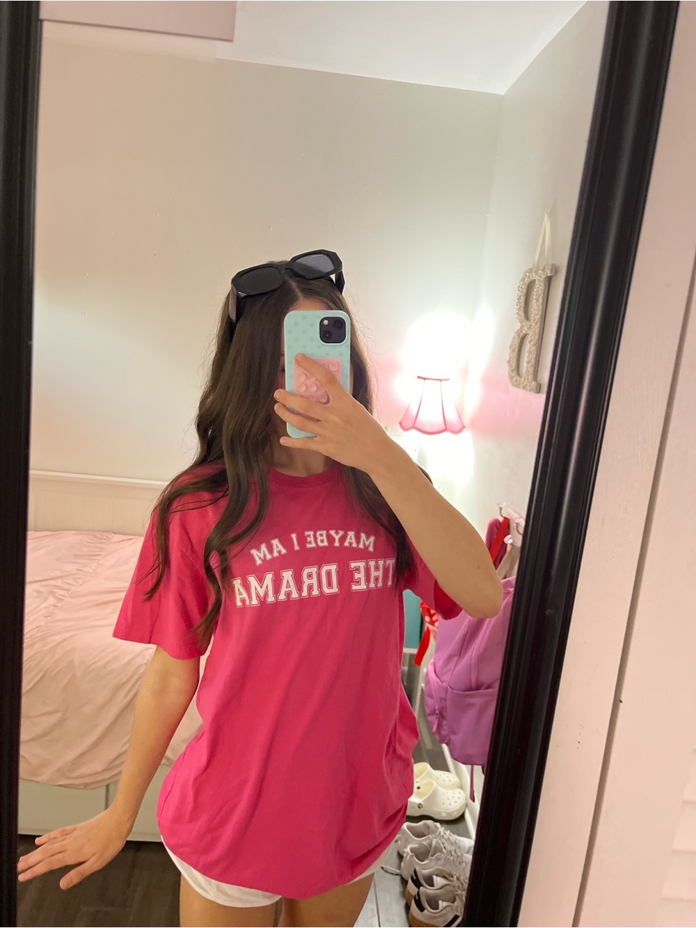 Urban Outfitters Pink "Maybe I Am The Drama" Graphic Tee